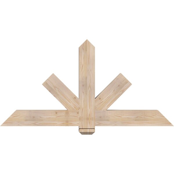 Ekena Millwork Kennewick Smooth Timber Gable Bracket, Douglas Fir, 60"W x 30"H x 3 1/2"D x 5 1/2"F, 12/12 Pitch GBW060X30X0406KEN00SDF - main